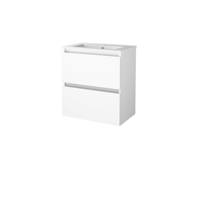Se billigt tilbud på Sanibell Basicline møbelpakke - 60x39cm - hvid højglans. Udsalg på badeværelsesmøbler. Spar op til 52%. Hurtig levering: 1-2 hverdage.