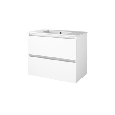 Se billigt tilbud på Sanibell Basicline møbelpakke - 80x46cm - hvid højglans. Udsalg på badeværelsesmøbler. Spar op til 59%. Hurtig levering: 1-2 hverdage.
