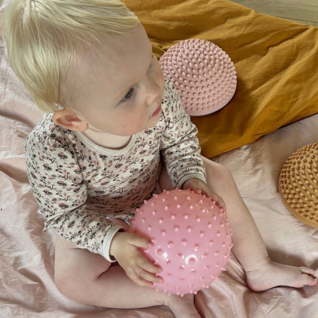 To sansebolde med knopper i rosa og gul fra Find that Hippo