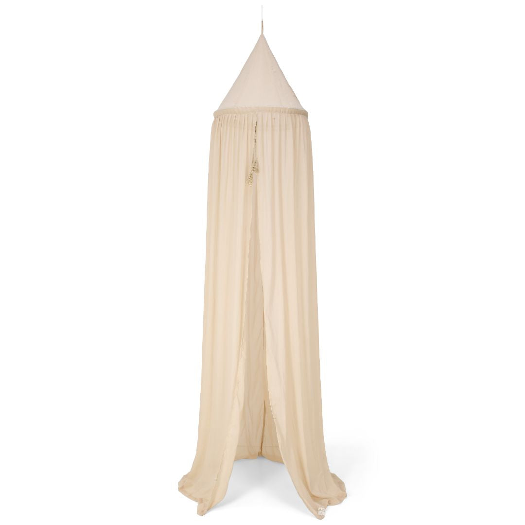 Beige sengehimmel i farven Pure Soft Beige fra Little Dutch hængende fra loftet