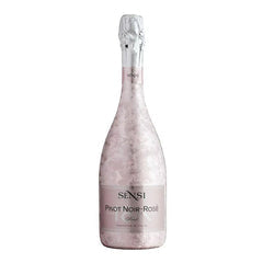 Flaske Sensi 18K Pinot Noir Rosé Brut Spumante med smukt flaskedesign