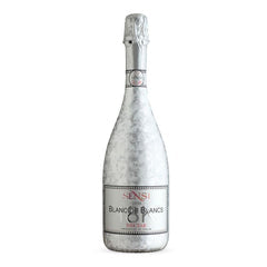 Sensi 18K Blanc de Blancs Nectar, spumante i sølvfarvet flaske