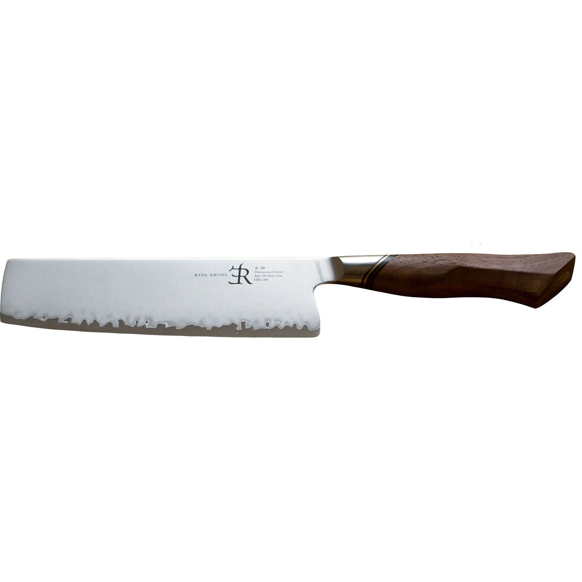 Ryda Knives A30 nakiri-kniv på 18 cm med rektangulær klinge
