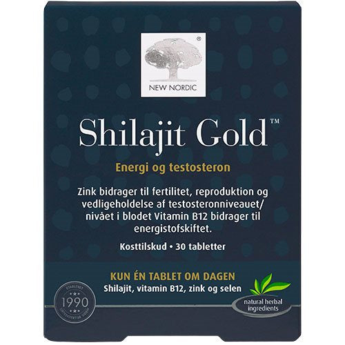 Se New Nordic Shilajit Gold 30 tabl. ✔ Kæmpe udvalg i New Nordic - Køb online på udsalg og tilbud lige nu ✔ Billig fragt og hurtig levering - Varenummer: Helsegrossisten-45291 og 5021807014392 på lager - Udsalg på Mineraler > Vitaminer > Energi Op til 63% rabat - Mere end 1.329 populære mærker på udsalg