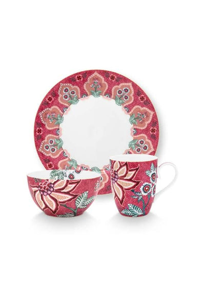 Se billigt tilbud på Pip Studio Breakfast Set Flower Festival Dark Pink! Spar op til 66% på udsalg. Hurtig levering, 1-2 hverdage. Køb nu!
