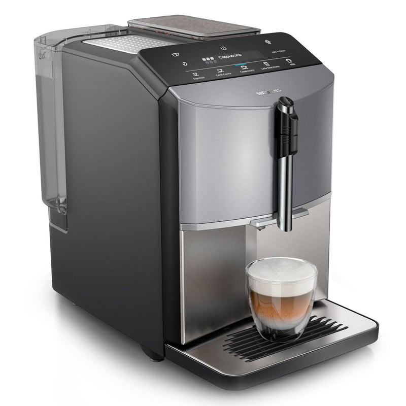 Se Siemens EQ300 Helautomatisk espressomaskine, rustfrit stål ✔ Kæmpe udvalg i Siemens ✔ Meget billig fragt og hurtig levering: 1 - 2 hverdage - Varenummer: KTO-TF305E04 og barcode / Ean: &