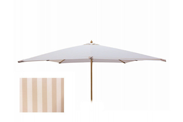 Signe Markedsparasol 3x3 Meter - Hvid/Beige Stribet