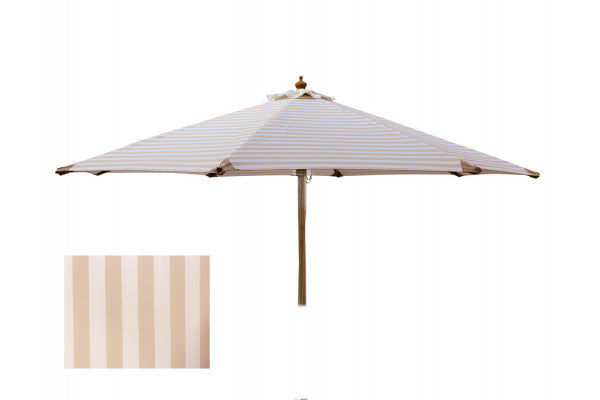Se Signe Parasol Ø 2,5 meter m/tilt - Hvid/Beige Stribet ❤ Billig fragt • Hurtig levering - Varenummer: Havemøbelland-DK3936 og barcode / Ean: 5708156063799 på lager - Udsalg på PARASOLLER - Markedsparasoller Spar helt op til 73% - Stort udsalg på over 739 brands