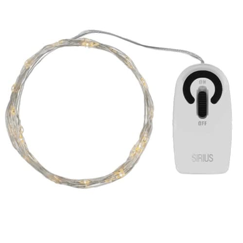 Sirius lyskæde med 40 LED-lys - Knirke - Klar/sølv