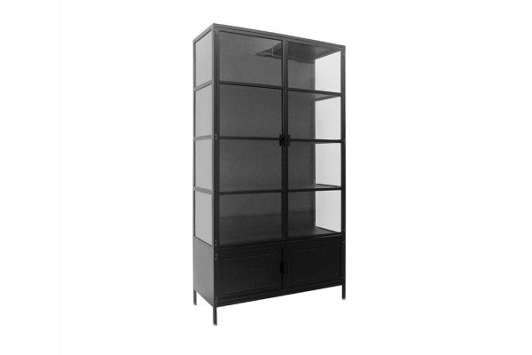 Se Skærbæk Vitrineskab i Metal - 110x40x190 cm - Sort ❤ Super billig fragt og lynhurtig levering - Varenummer: Havemøbelland-DK3948 og barcode / Ean: 5740002305684 på lager - Udsalg på INDEMØBLER - Møbler i metal Op til 61% rabat - Kendte mærker på udsalg – over 1.329 brands