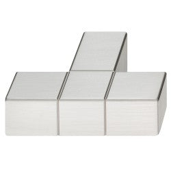 Knopgreb med kvadratmønster i forniklet børstet aluminium, Häfele H1945