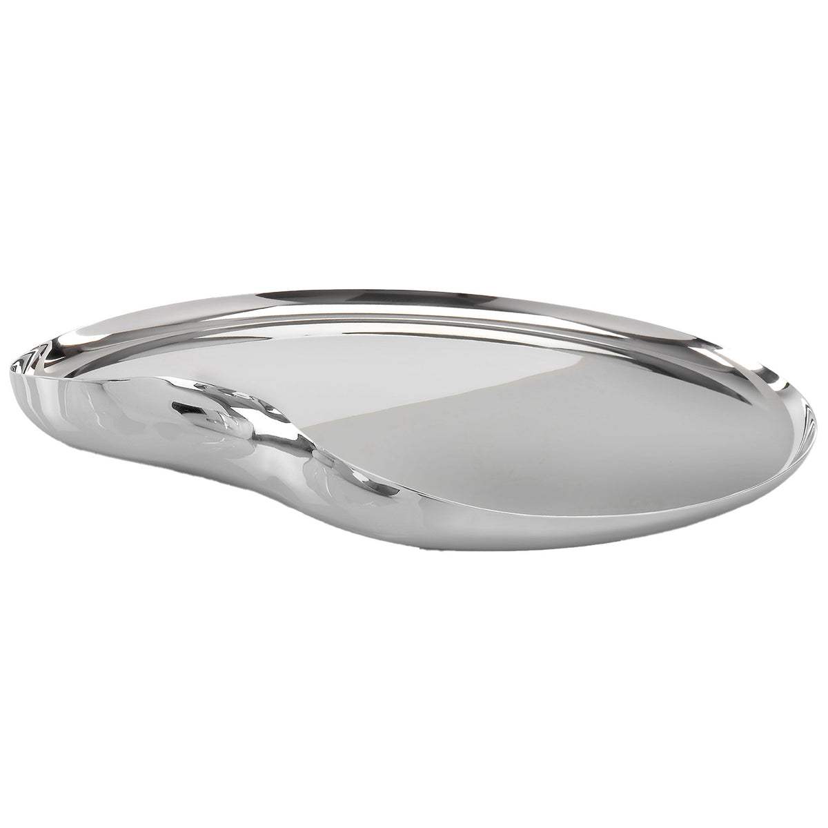 Robert Welch Drift serveringsbakke 36 cm i spejlpoleret rustfrit stål med bølgende linjer