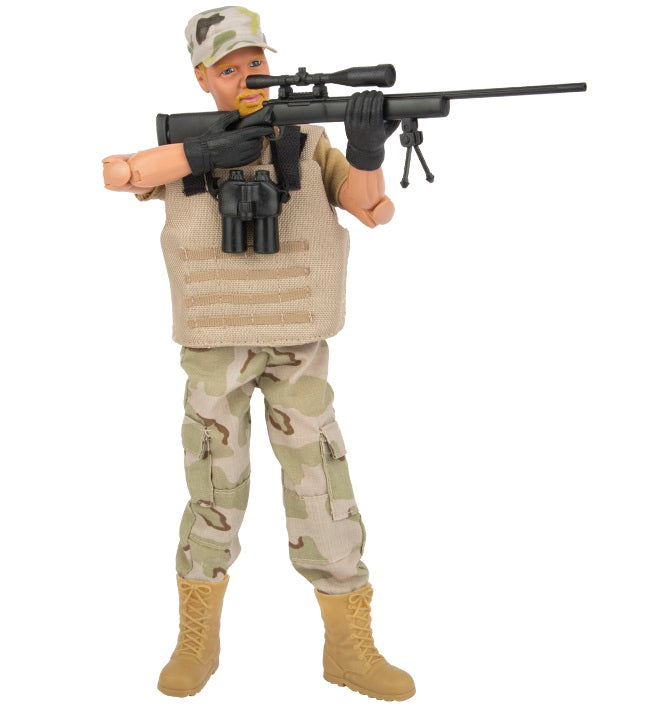 Se Sniper Desert Militær Action Figur 30,5cm med tilbehør ✔ Kæmpe udvalg i World Peacekeepers - Køb online på udsalg og tilbud lige nu ✔ Hurtig levering til lave fragtpriser - Varenummer: MMAction-199903602 og 18859903601 på lager - Udsalg på Store Actionfigurer 30,5 cm Op til 57% rabat - 2.739 mærker med vilde rabatter