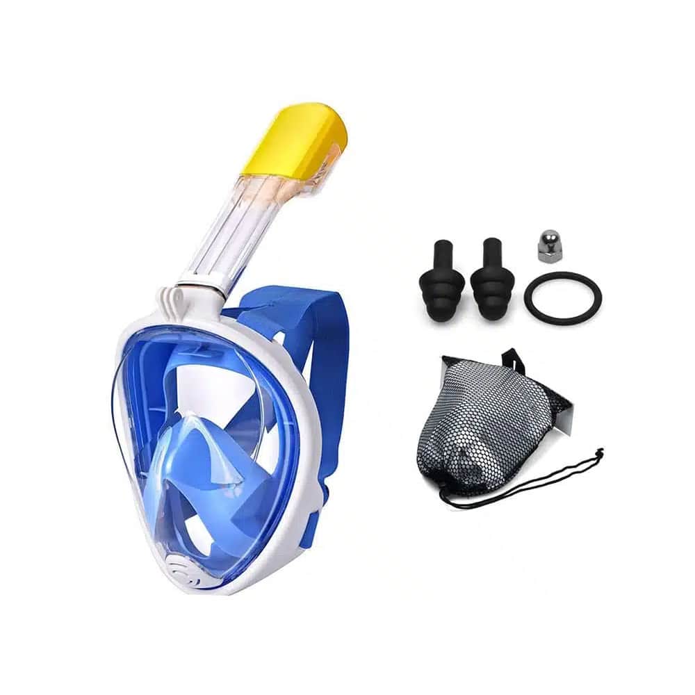 Se Snorkelmaske til børn og voksne med snorkel og 180 graders udsigt - Blå / L/XL ✔ Kæmpe udvalg i Satana - Køb online på udsalg og tilbud lige nu ✔ Lav fragtpris og hurtig levering - Varenummer: Satana-163426 på lager - Udsalg på Personlig pleje > Ansigt > Få op til 69% i rabat - Find over 1.798 brands på udsalg