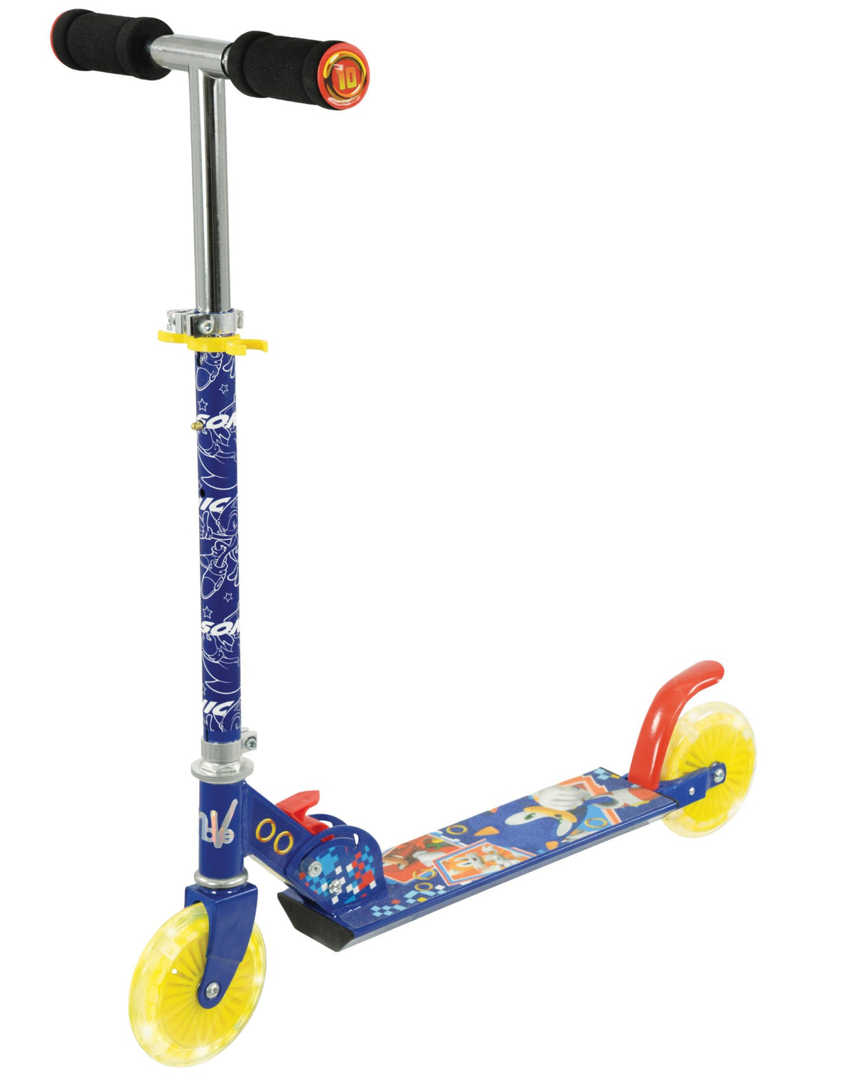 Foldbart Sonic-løbehjul fra MV Sports med flerfarvede LED-hjul