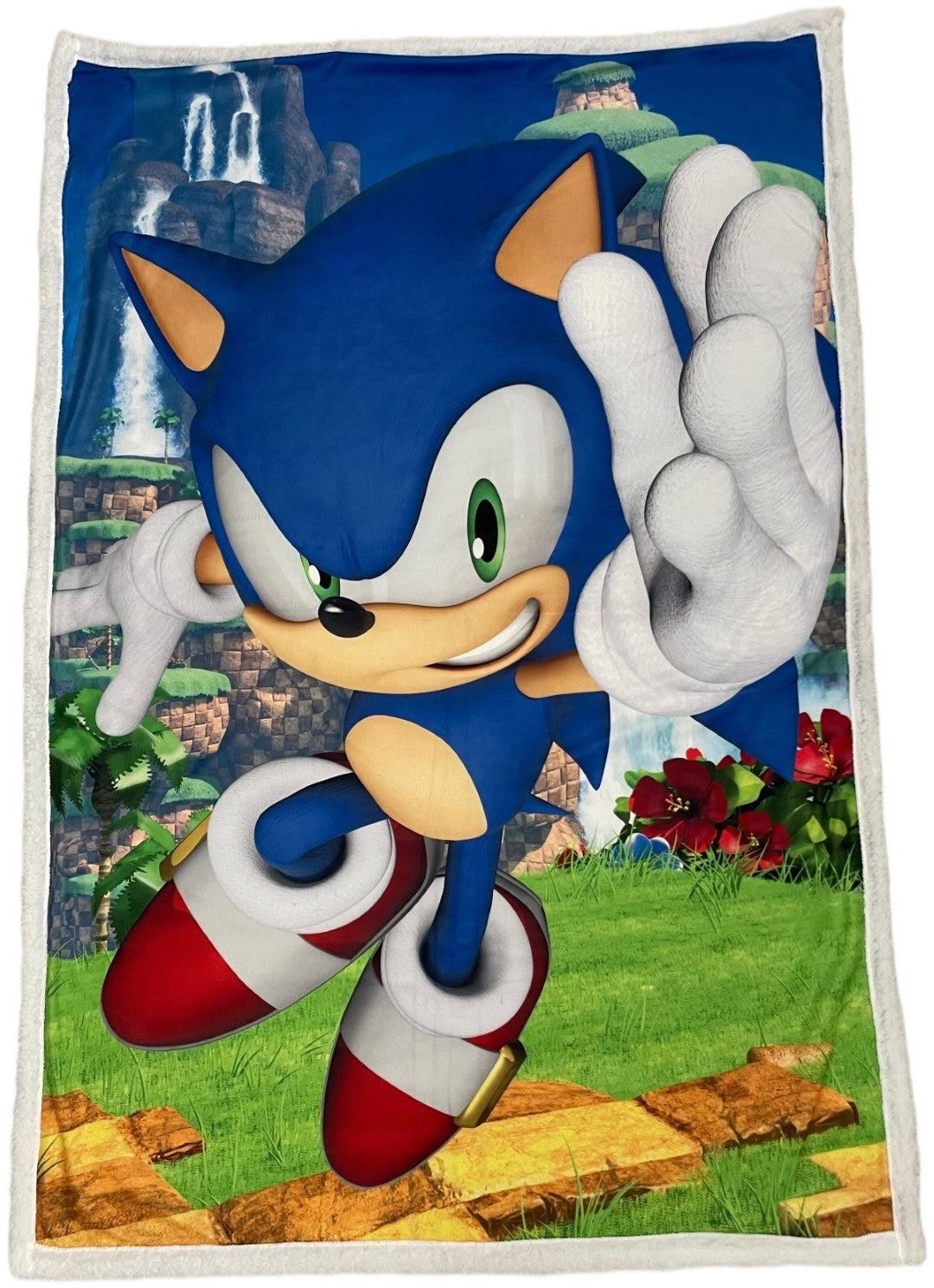 Sonic Sherpa fleecetæppe i coral fleece, 100 x 150 cm