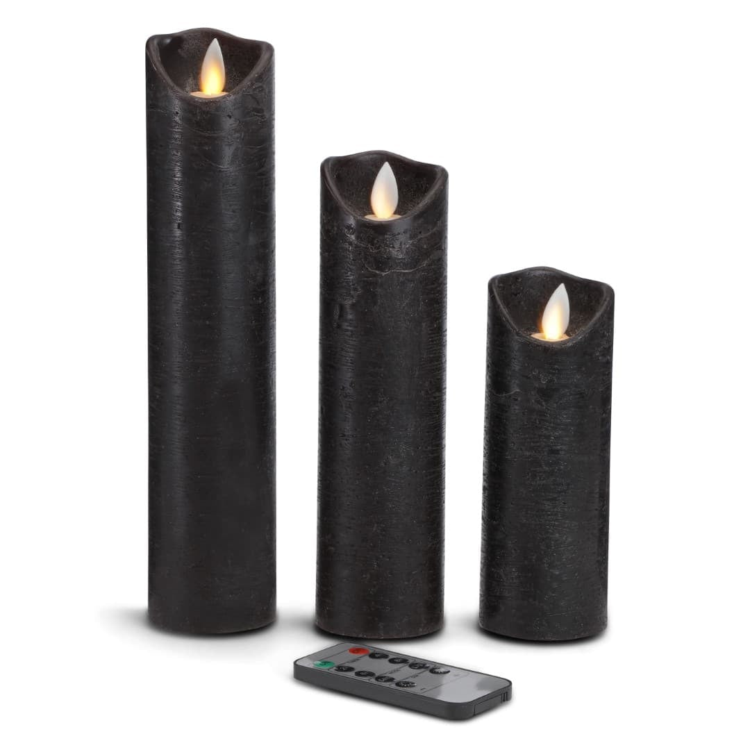 Se LED stearinlys - 3 stk. - 15/20/25 cm - m/3D flamme - (flere farver) - Sort ✔ Kæmpe udvalg i Satana - Køb online på udsalg og tilbud lige nu ✔ Billig fragt • Hurtig levering - Varenummer: Satana-390158 på lager - Udsalg på Mellisa > Få op til 69% i rabat - Find over 1.798 brands på udsalg
