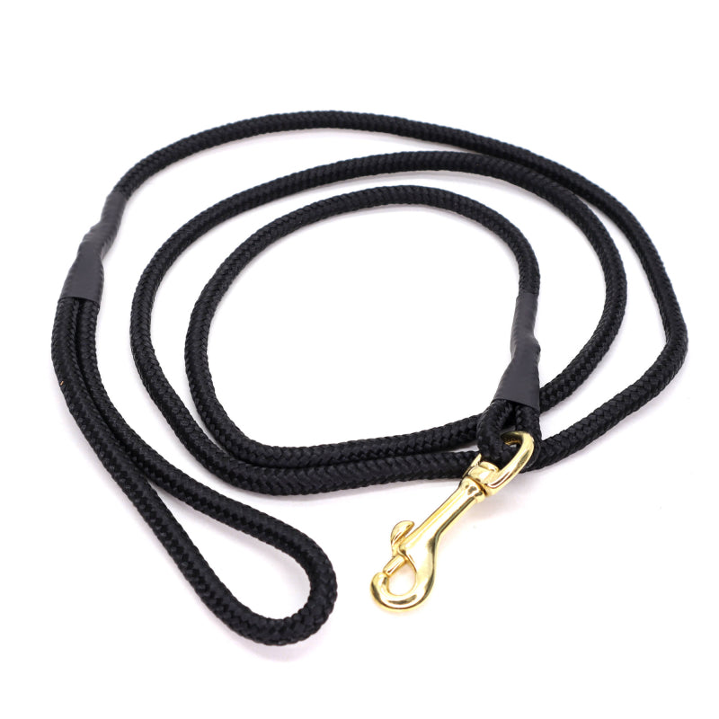 Sort hundesnor med karabinhage fra BLF-Hunting, 8 mm x 180 cm