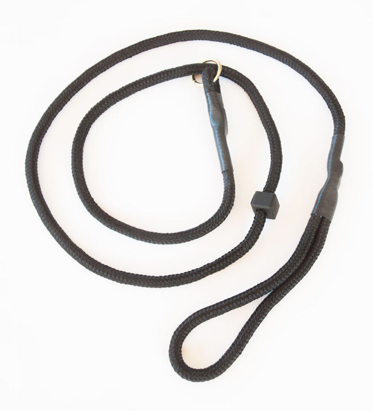 Sort Retrieverline hundesnor fra BLF-Hunting, 8 mm x 140 cm