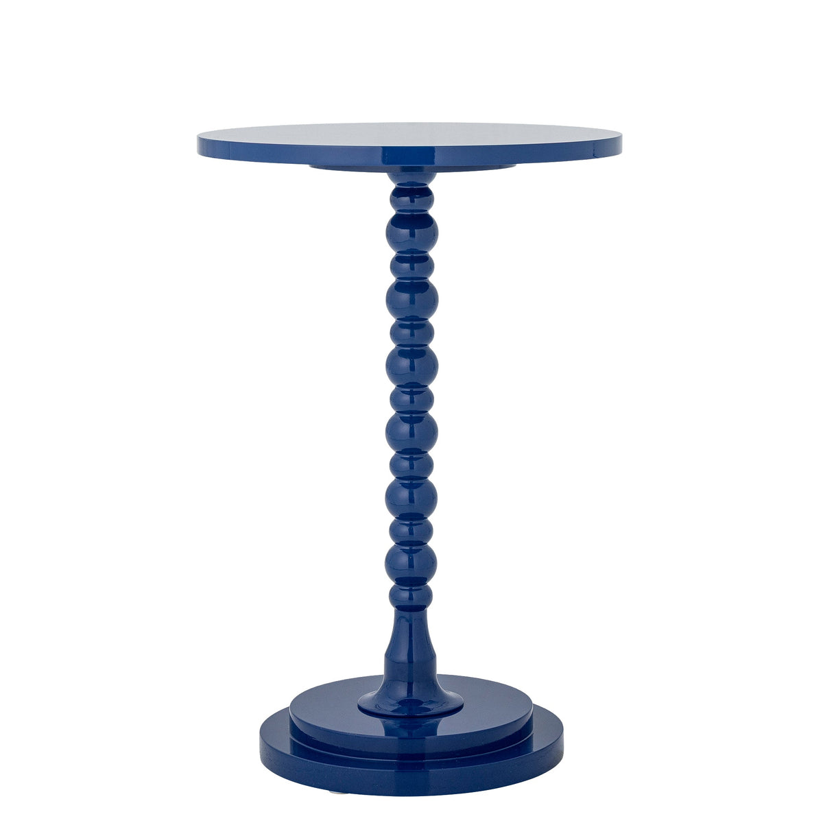 Blåt Ellar sidebord i MDF fra Bloomingville med rund bordplade
