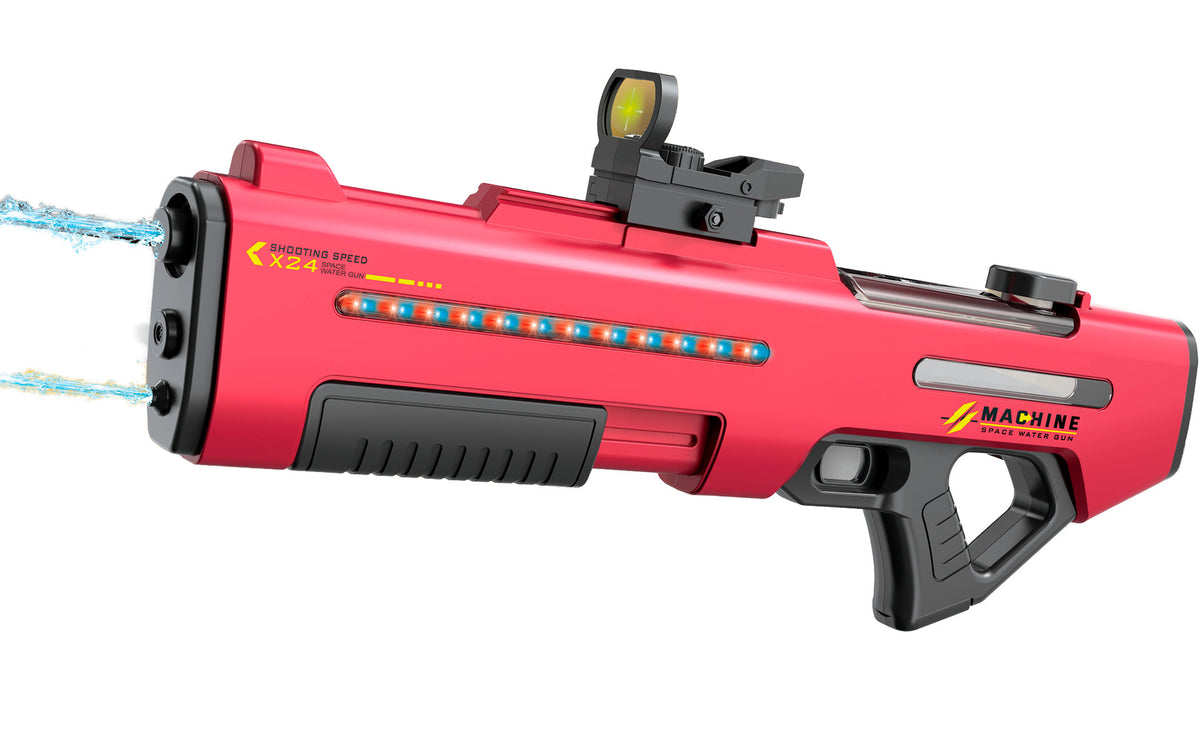 Megaleg Space Water Gun, stor elektrisk vandpistol Pro+ med sigte og LED-lys