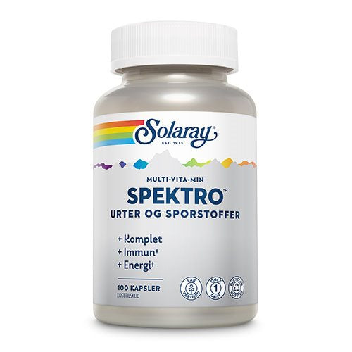 Se Solaray Spektro MultiVitaMin 100 kaps. ✔ Kæmpe udvalg i Solaray - Køb online på udsalg og tilbud lige nu ✔ Meget billig fragt og hurtig levering - Varenummer: Helsegrossisten-7923 og 76280328424 på lager - Udsalg på Sundhed > Vitaminer > Solaray Spar stort – op til 53% - 2.739+ mærker samlet til lave priser