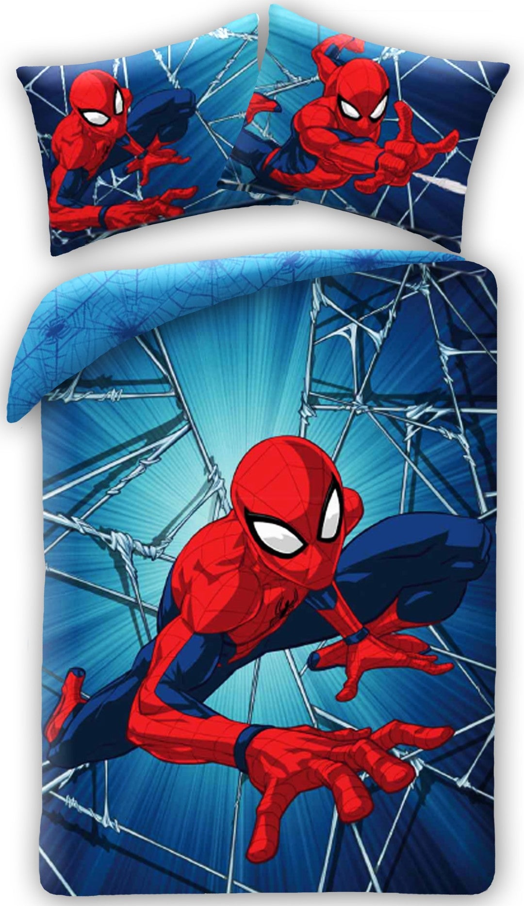 Spider-Man sengesæt i bomuld med dynebetræk 140 x 200 cm
