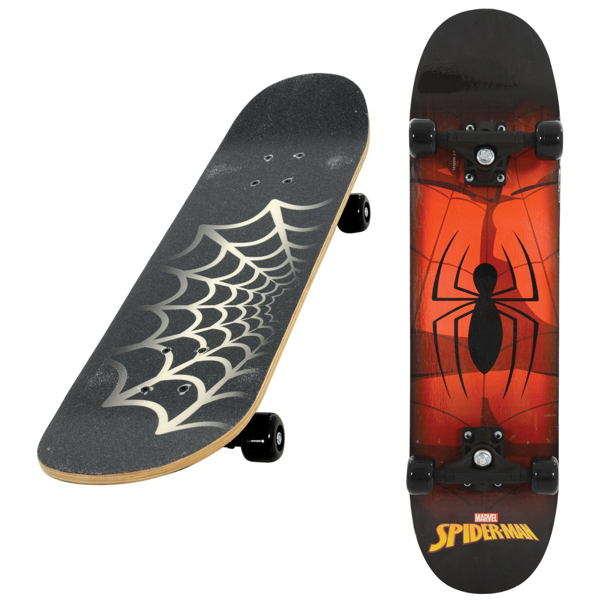 Spider-Man skateboard i træ på 79 cm med motiver fra MV Sports