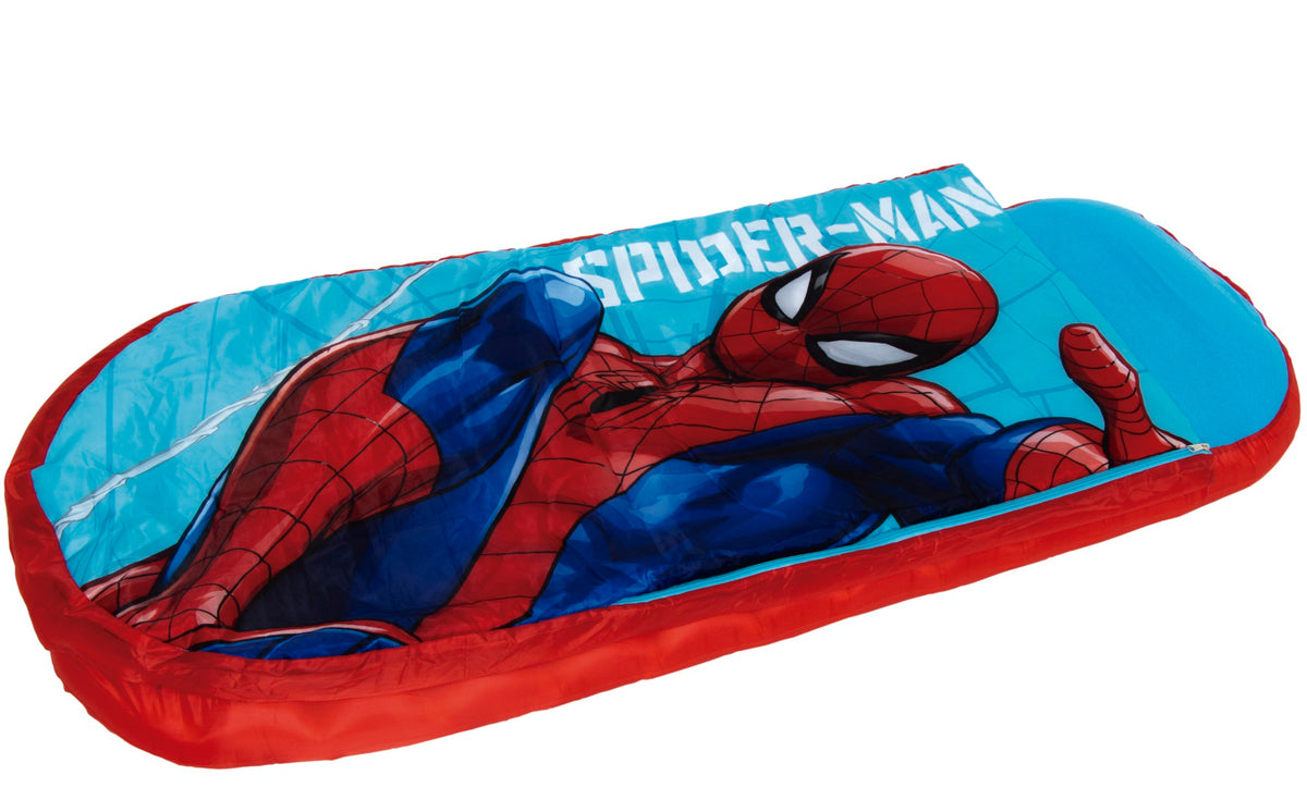 Arditex Spiderman junior 2-i-1 gæsteseng med sovepose og luftmadras
