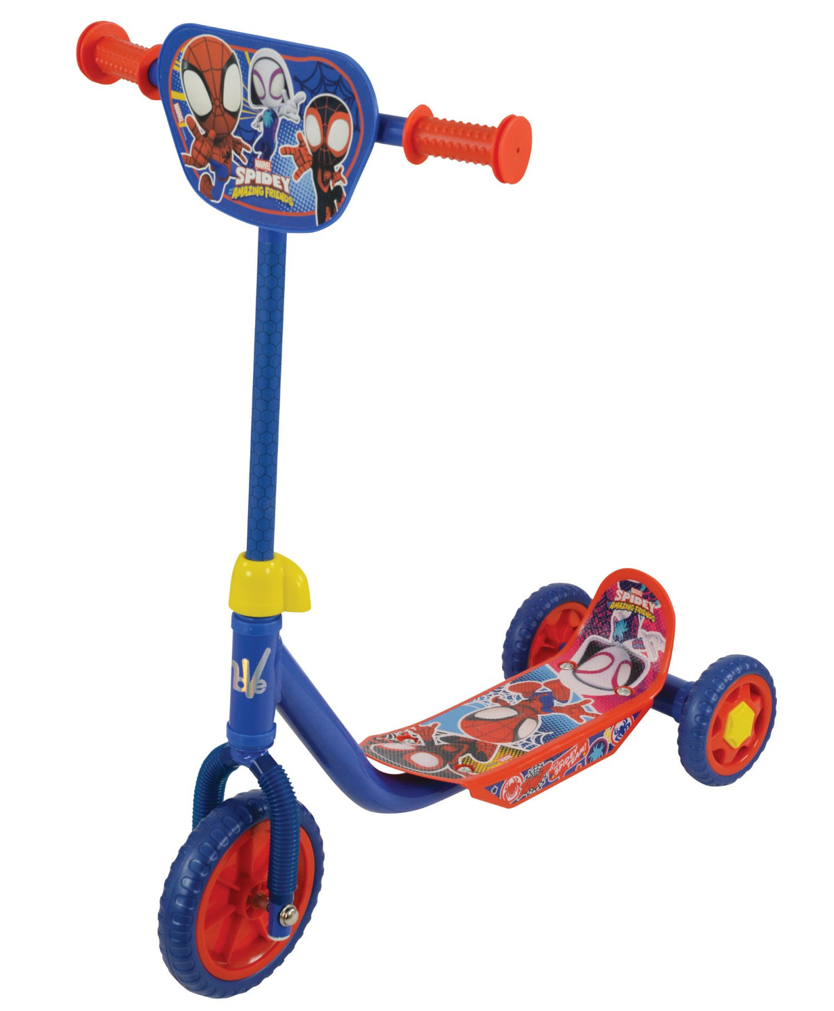 Spidey Deluxe 3-hjulet løbehjul fra MV Sports med farverige motiver