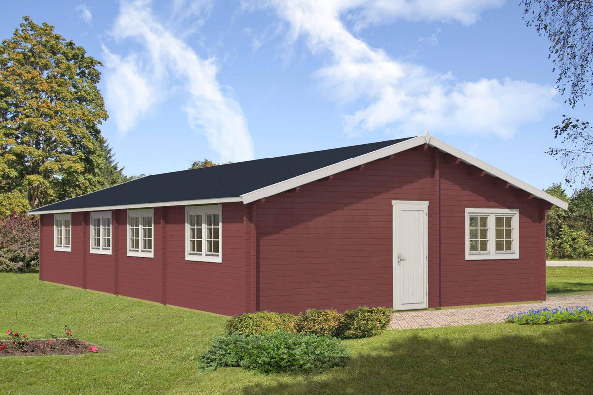 Meget stort bjælkehus Trine på 102 m² i nordisk grantræ