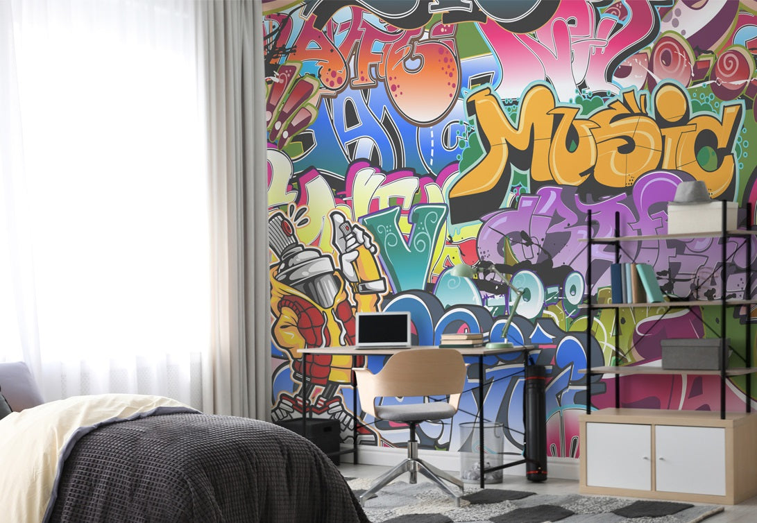 Se Street Graffiti tapet 243 x 203 cm ✔ Kæmpe udvalg i Walltastic - Køb online på udsalg og tilbud lige nu ✔ Meget billig fragt og hurtig levering - Varenummer: MMAction-19846948 og 5060107046948 på lager - Udsalg på Tapet til børneværelset Få op til 69% i rabat - Tusindvis af varer fra over 2.739 mærker