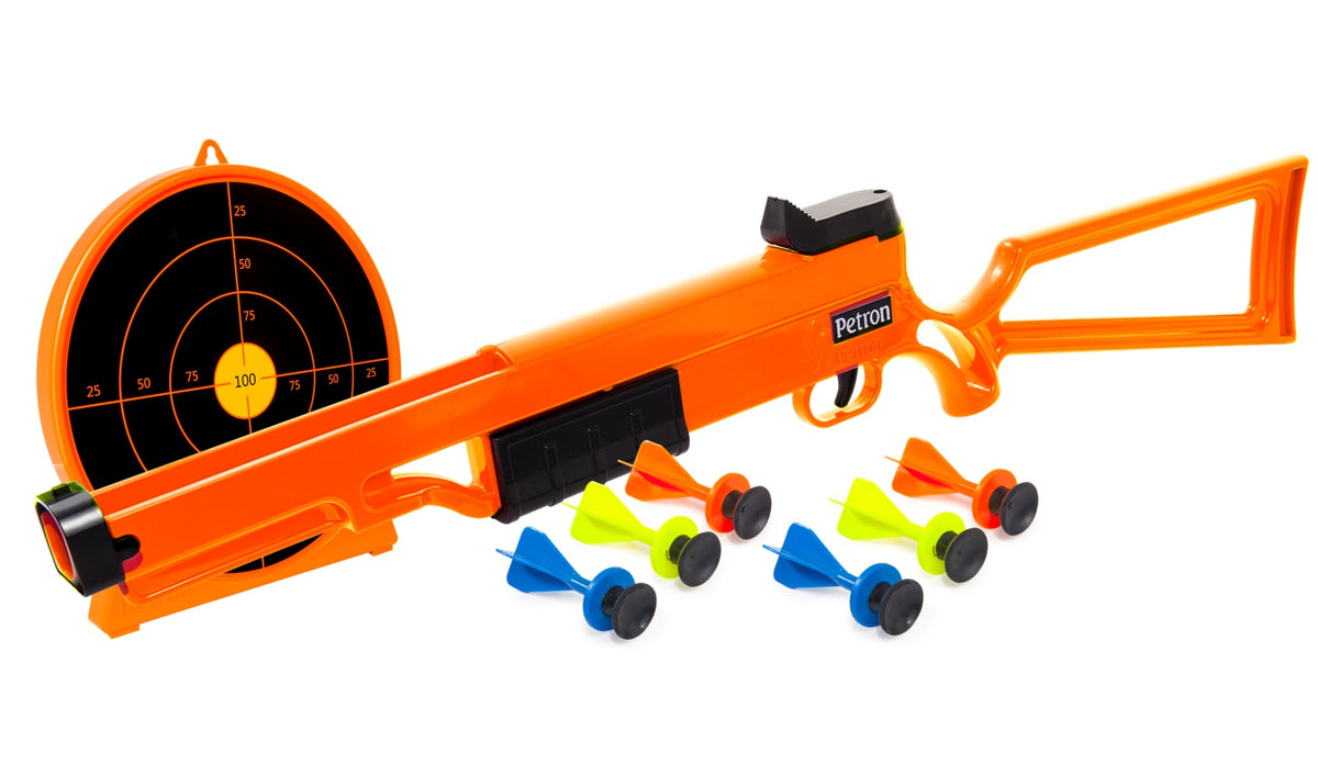 Se Sureshot Rifle + Skydeskive til børn m/6 dartpile ✔ Kæmpe udvalg i Petron Sports - Køb online på udsalg og tilbud lige nu ✔ Meget billig fragt og hurtig levering - Varenummer: MMAction-19024 og 5060067592417 på lager - Udsalg på Petron Våben Få op til 63% i rabat - Find over 1.798 mærker på udsalg