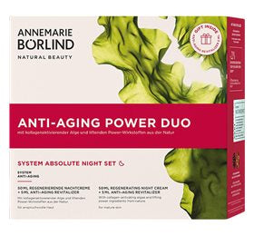 Se Annemarie Börlind System Absolute Night Care Set 1 pk. ✔ Kæmpe udvalg i Annemarie Börlind - Køb online på udsalg og tilbud lige nu ✔ Meget billig fragt og hurtig levering - Varenummer: Helsegrossisten-57890 og 4011061242595 på lager - Udsalg på Personlig pleje > Ansigt > Annemarie Börlind Op til 63% rabat - Mere end 1.329 populære mærker på udsalg