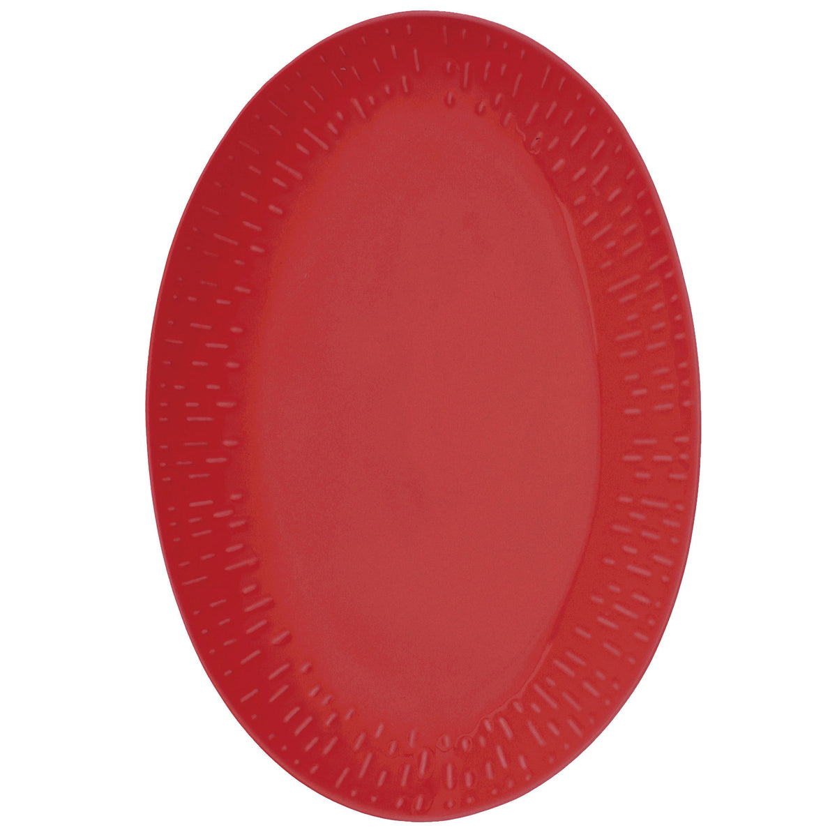 Aida Confetti serveringsfad 36 x 25,5 cm i dyb rød farve chili