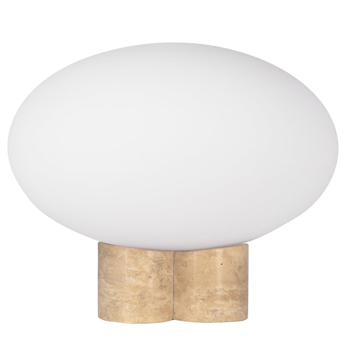 Globen Lighting Mammut bordlampe i travertin, 28 cm høj