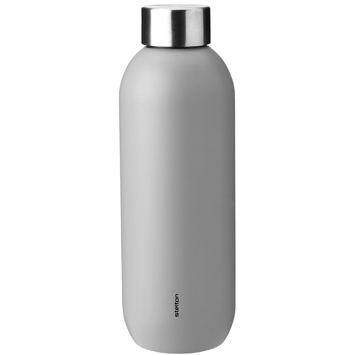 Lysegrå Stelton Keep Cool drikkeflaske på 0,6 liter
