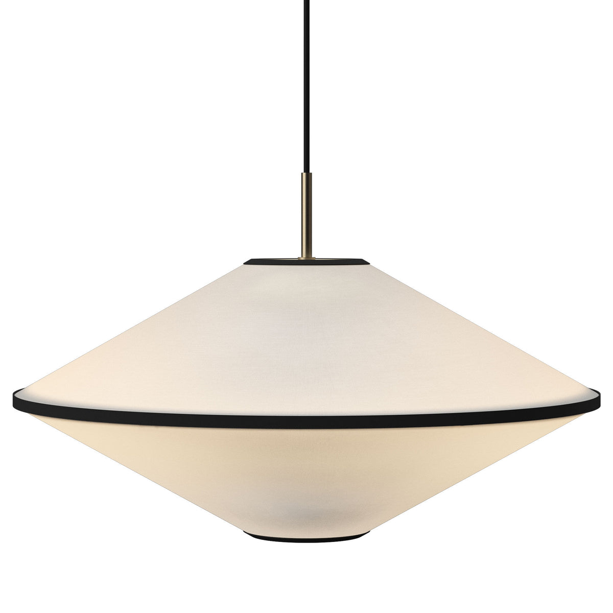 Edgeform Tafta pendel på 52 cm i sort og offwhite, designet af Rune Krøjgaard