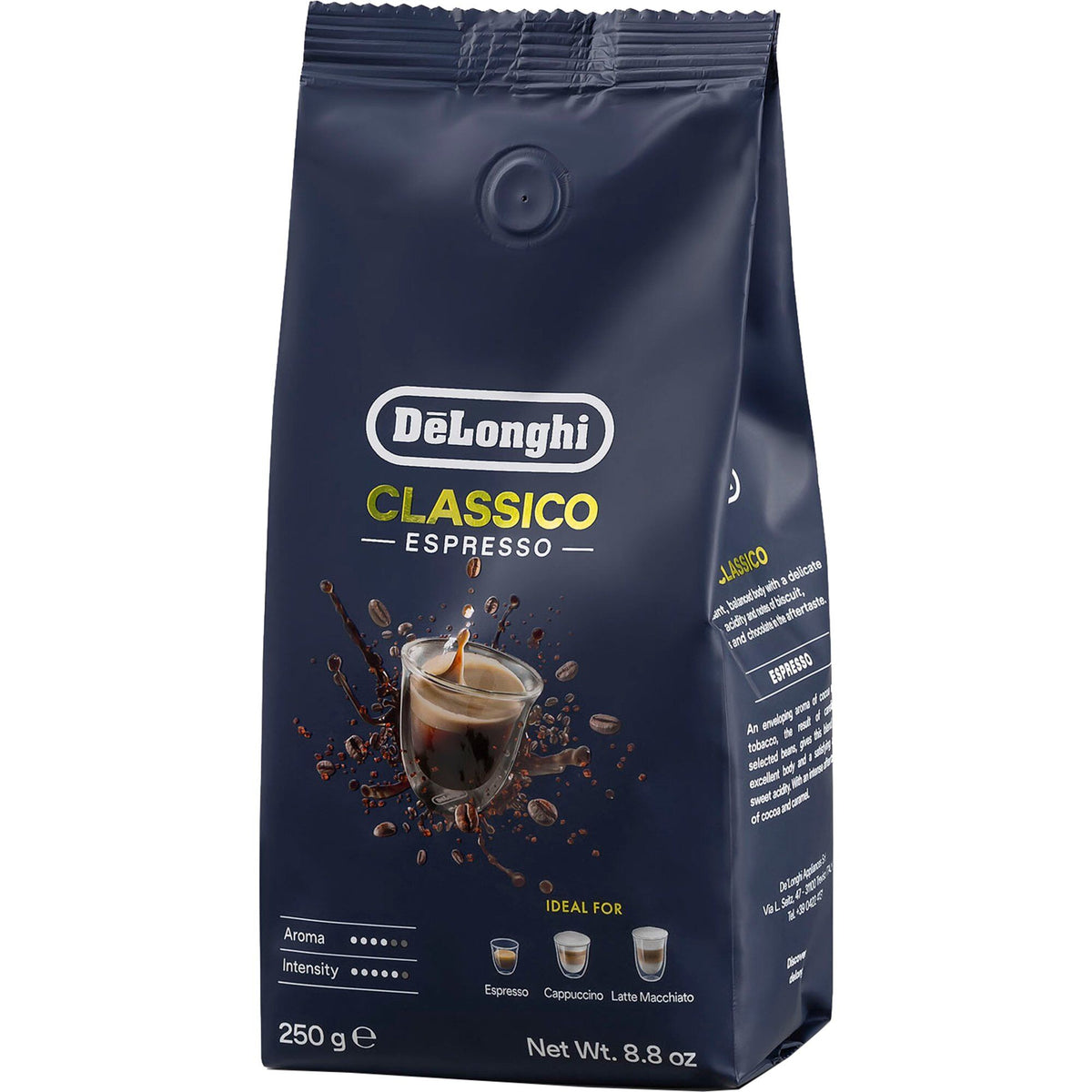 Pose med De'Longhi Classico kaffebønner, 250 g