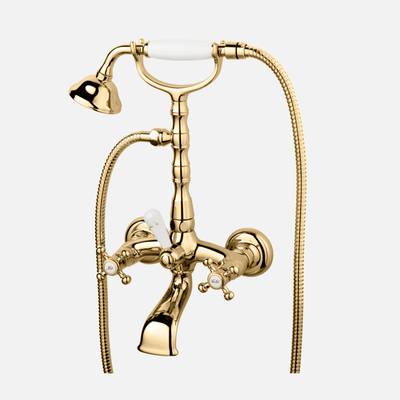 Se Tapwell FBLV 023-150 badekararmatur classic m/håndbruser - messing natur på tilbud! Billig fragt & hurtig levering (1-2 hverdage). Spar op til 52% på udsalg.