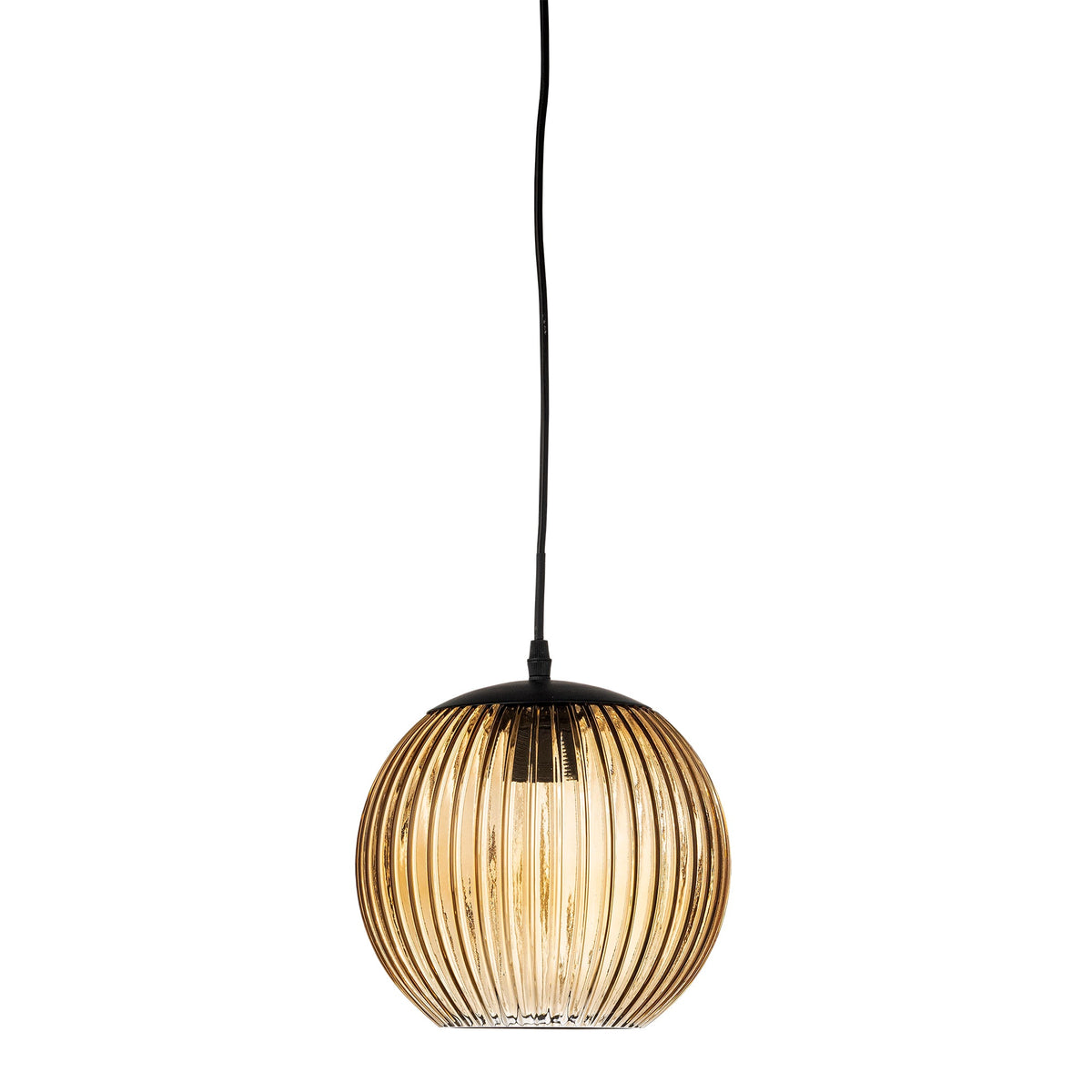 Brun glaspendel med lodrette riller, Sybia fra Bloomingville