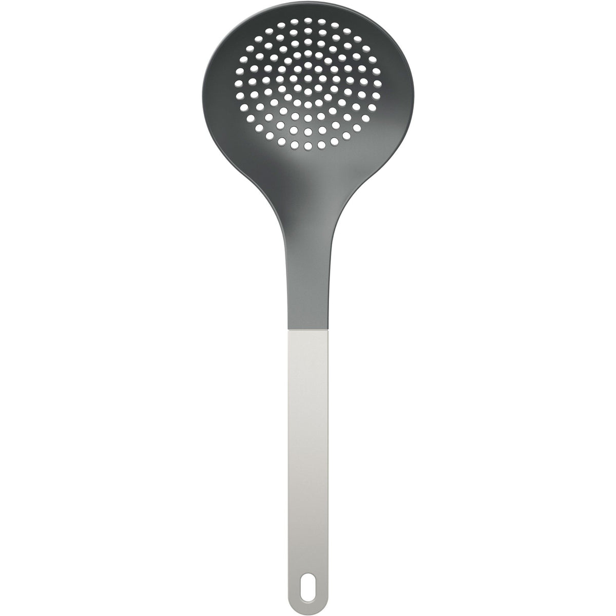 Hulske i hvid nylon fra Rosti Optima-serien, 32 cm lang, med farvet skaft