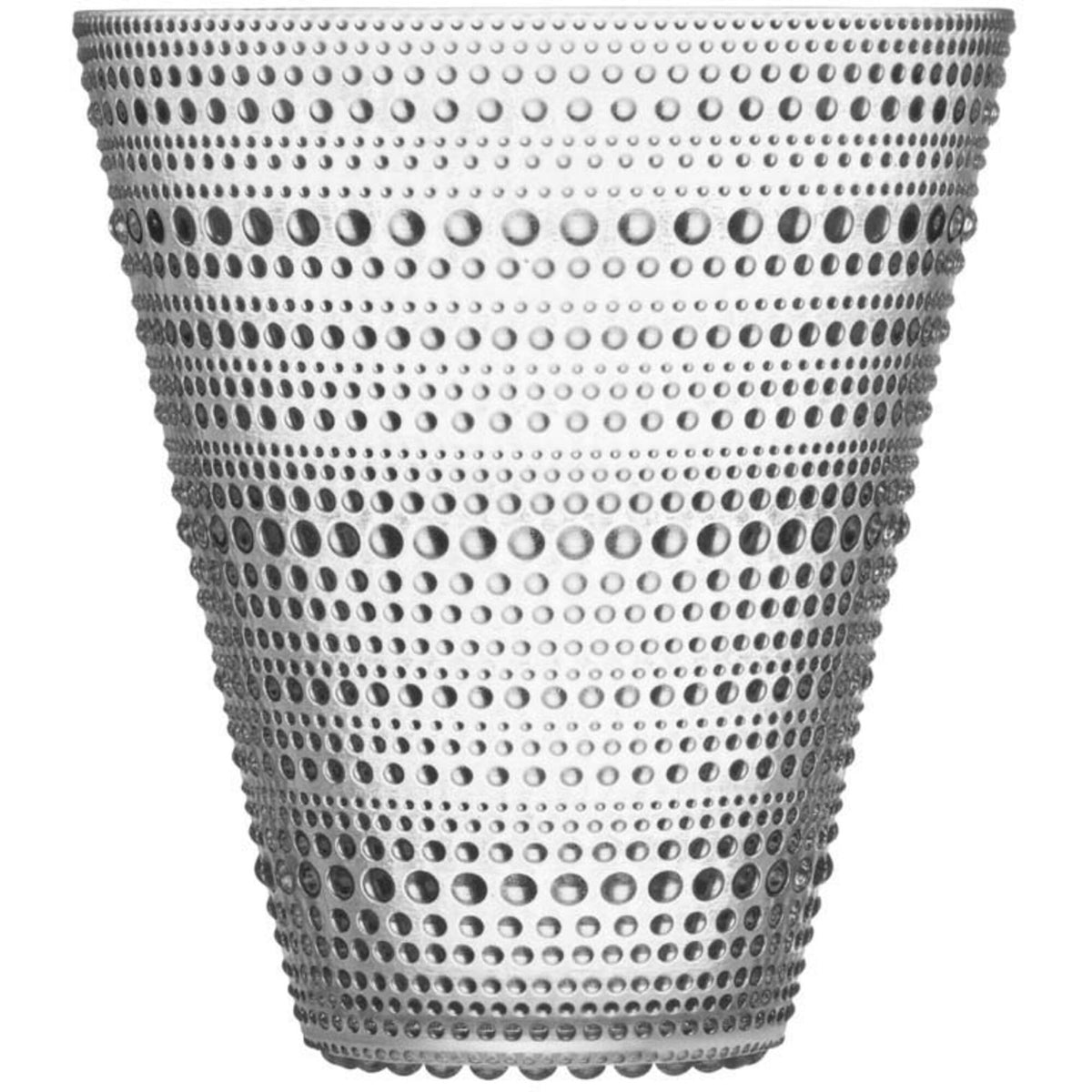 Klar Iittala Kastehelmi glasvase, 15,4 cm, med små glasperler