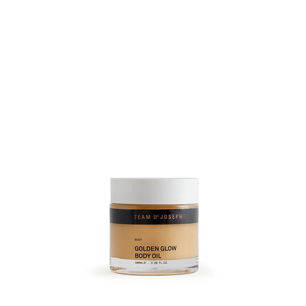 Team Dr. Joseph Golden Glow Body Oil, kropsolie med gylden glød