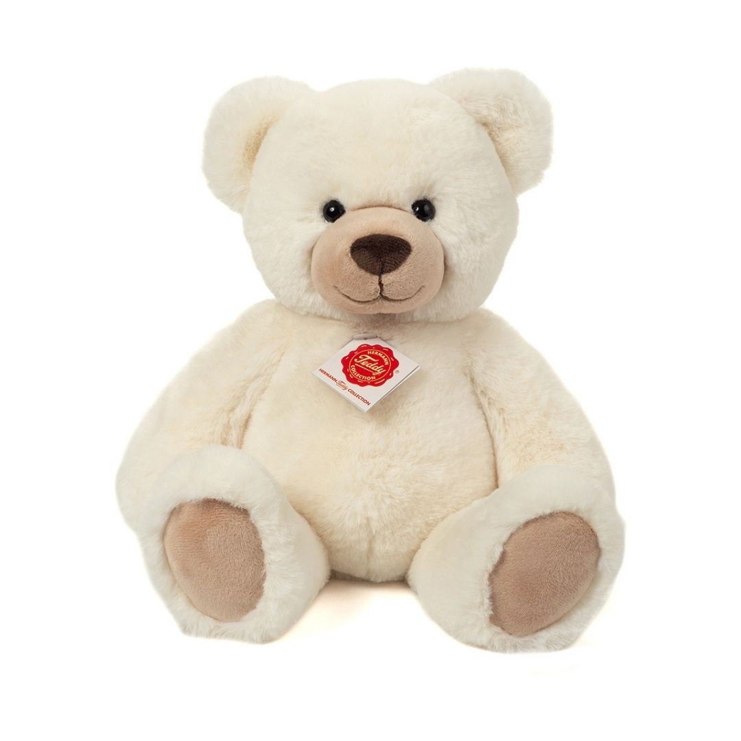 Blød hvid teddybamse fra Teddy Hermann