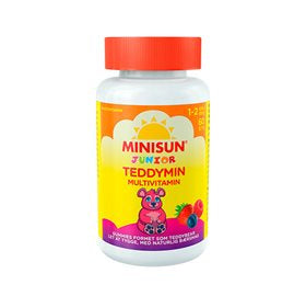 Se Minisun Teddymin Multivitamin Junior 60 gum  DATOVARE 20/06-2025 ✔ Kæmpe udvalg i  KopK - Køb online på udsalg og tilbud lige nu ✔ Hurtig levering: 1 - 2 Hverdage samt billig fragt - Varenummer: HG-52486-2 og barcode / Ean: 6417927105918 på lager - Udsalg på Sundhed > Kosttilskud > Mærker Spar op til 57% - Over 1354 design mærker på udsalg
