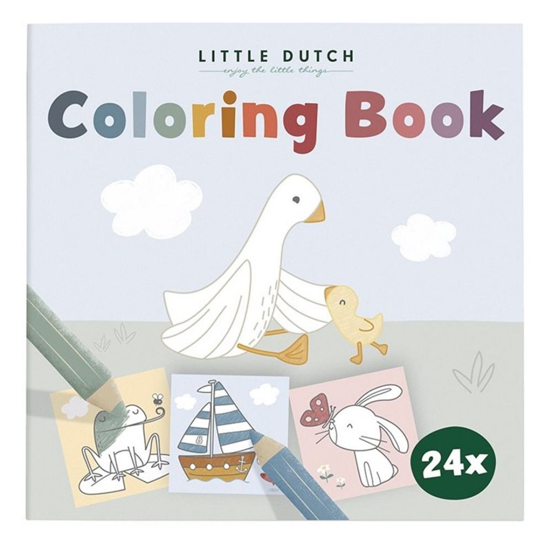 Malebog med naturens motiver og tykke sider fra Little Dutch