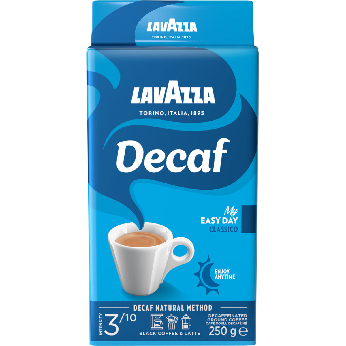 Lavazza Decaf Classico malet filterkaffe i 250 gram