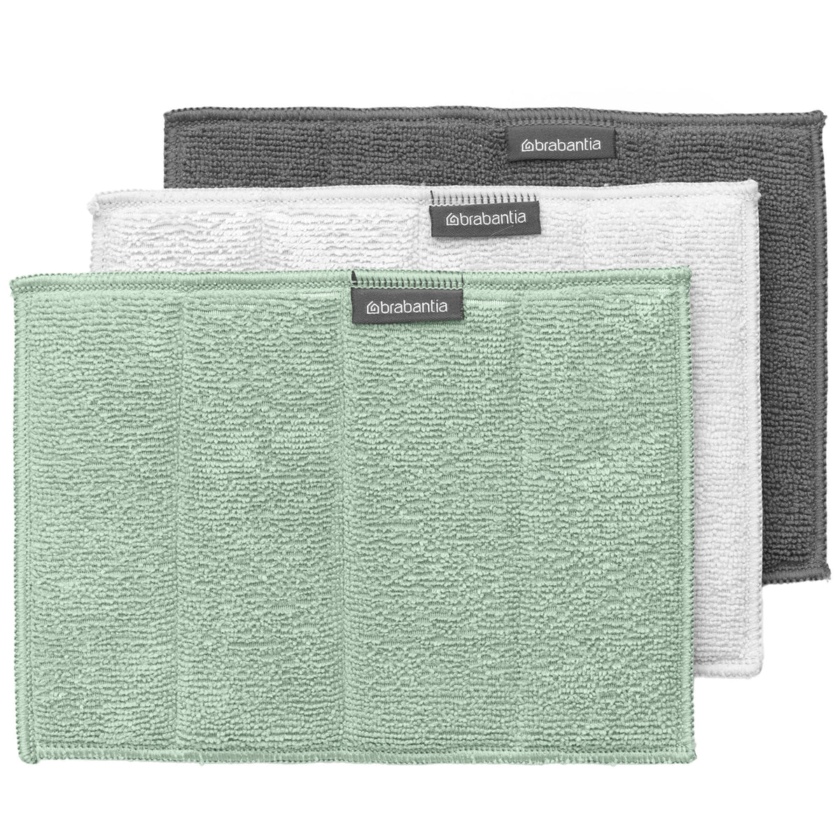 Brabantia SinkSide rengøringssvampe i mikrofiber, sæt med tre i afdæmpede farver