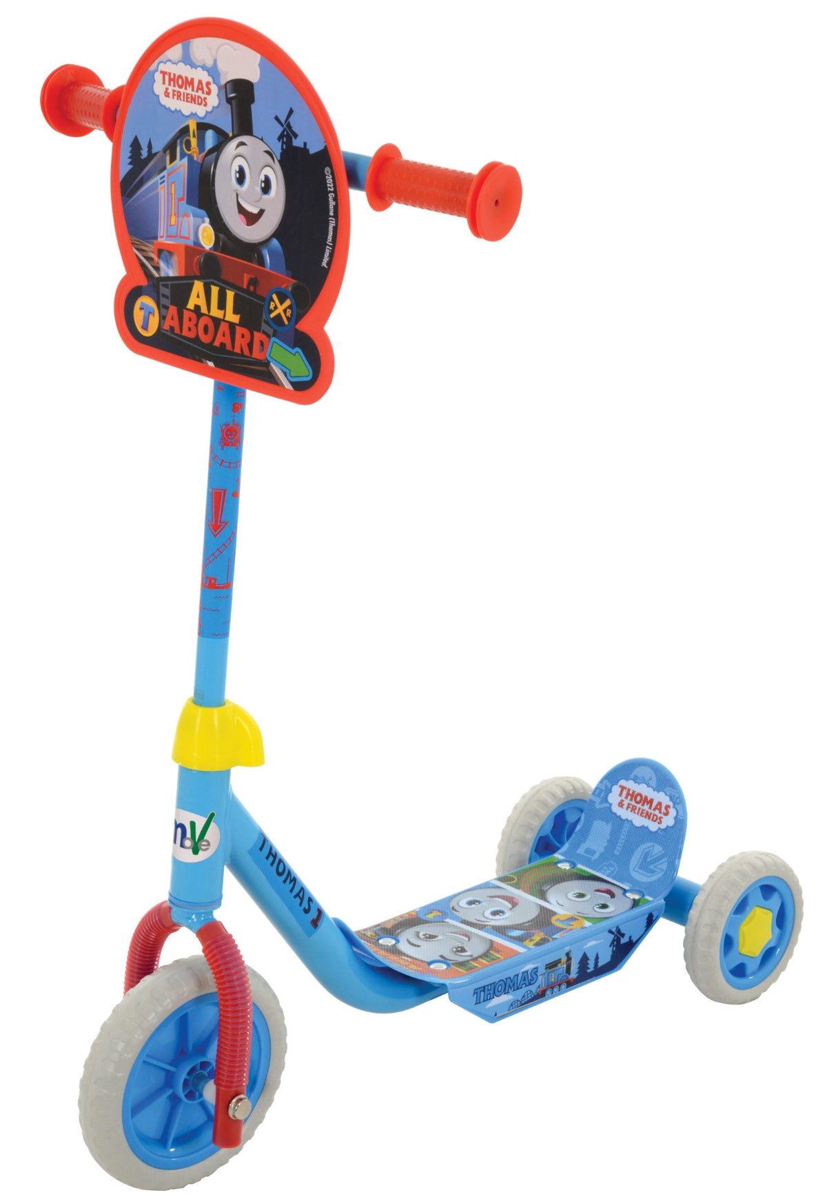 Thomas Tog Deluxe 3-hjulet løbehjul fra MV Sports med farverige motiver